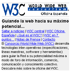 Sitio web de la oficina espa&ntilde;ola del World Wide Web Consortium.