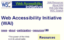 Sitio web de la Web Accessibility Initiate.