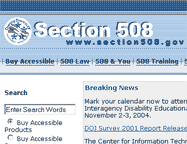 Sitio web de la web gubernamental de EE.UU. section508.